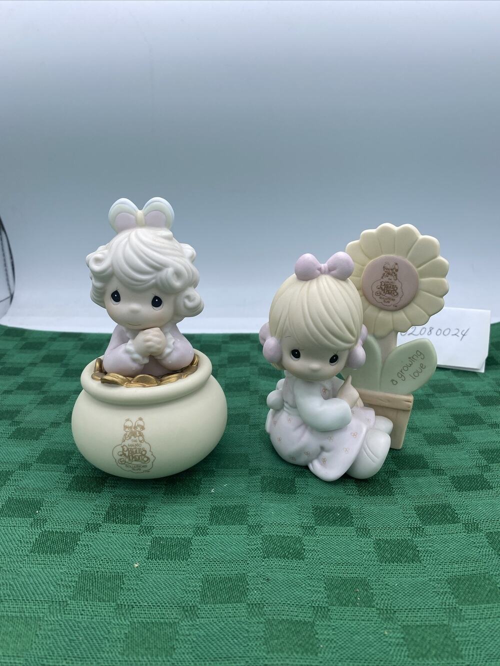 2-Precious Moments Figurines "A GROWING LOVE" & “YOU ARE THE END OF MY RAINBOW “